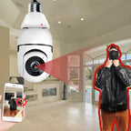 Security Camera Light Bulb 1080P WiFi Outdoor Surveillance with Motion Detection and Night Vision E27 Socket