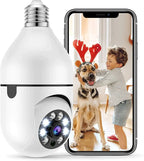 Security Camera Light Bulb 1080P WiFi Outdoor Surveillance with Motion Detection and Night Vision E27 Socket