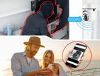 Security Camera Light Bulb 1080P WiFi Outdoor Surveillance with Motion Detection and Night Vision E27 Socket