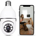 Security Camera Light Bulb 1080P WiFi Outdoor Surveillance with Motion Detection and Night Vision E27 Socket