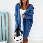 Women's Hooded Knit Cardigan Oversized Cozy Soft Warm Layering Sweater