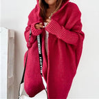 Women's Hooded Knit Cardigan Oversized Cozy Soft Warm Layering Sweater