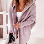 Women's Hooded Knit Cardigan Oversized Cozy Soft Warm Layering Sweater