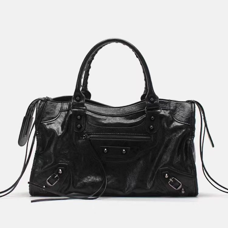 Casual Handbag with Zippers Spacious Interior Multiple Pockets Removable Strap Shoulder and Crossbody Bag