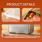 Stainless Steel Food Storage Containers Set 3/6 Pcs Durable Reusable Eco-Friendly Dishwasher Safe
