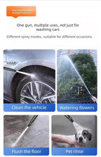 Garden Hose Power Nozzle Stainless Steel Dual Spray Jet and Fan Water Hose Attachment