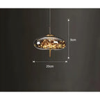 CrystalBeam Modern LED Pendant Light Star Design Glass Dimmable Cord Pendant Lamp