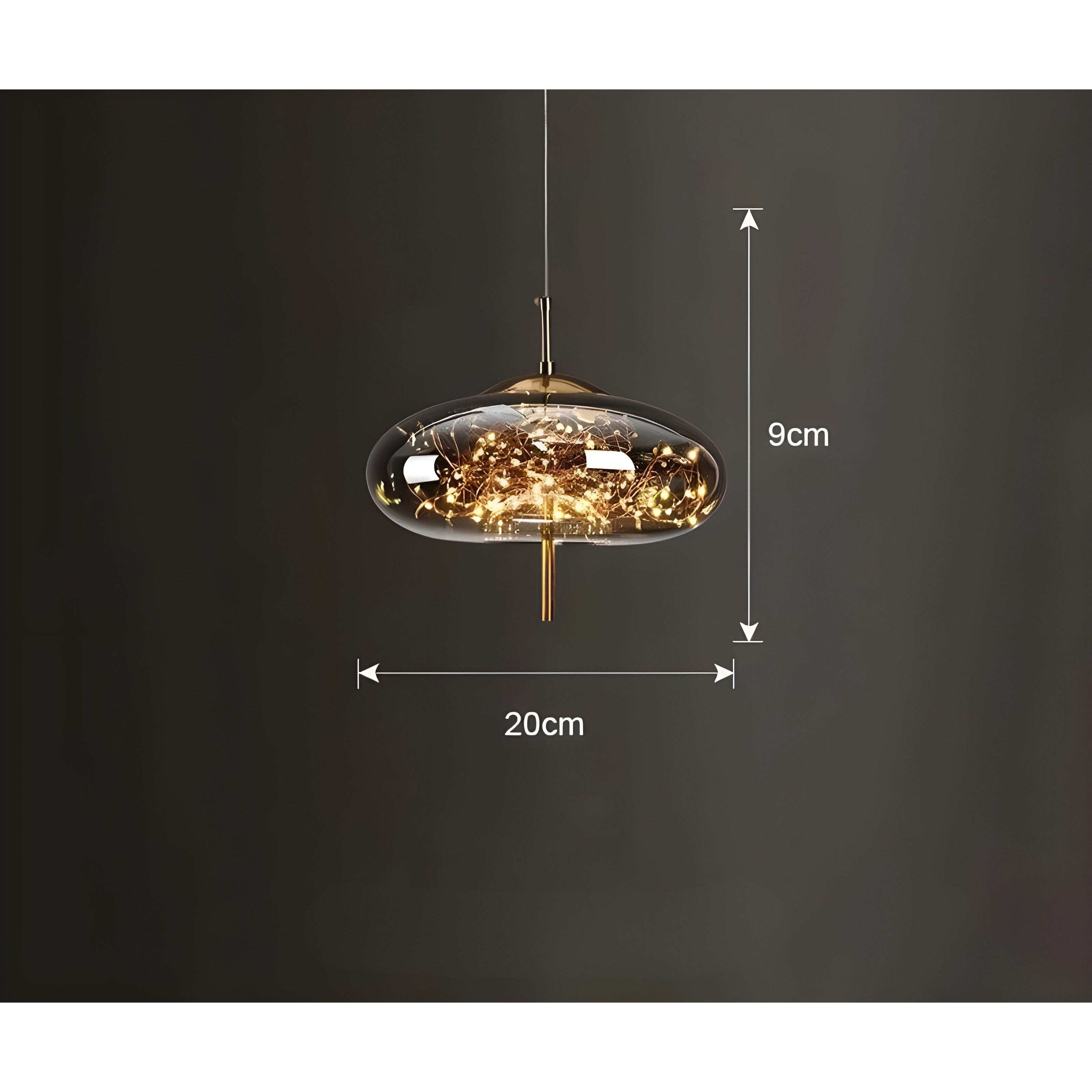 CrystalBeam Modern LED Pendant Light Star Design Glass Dimmable Cord Pendant Lamp