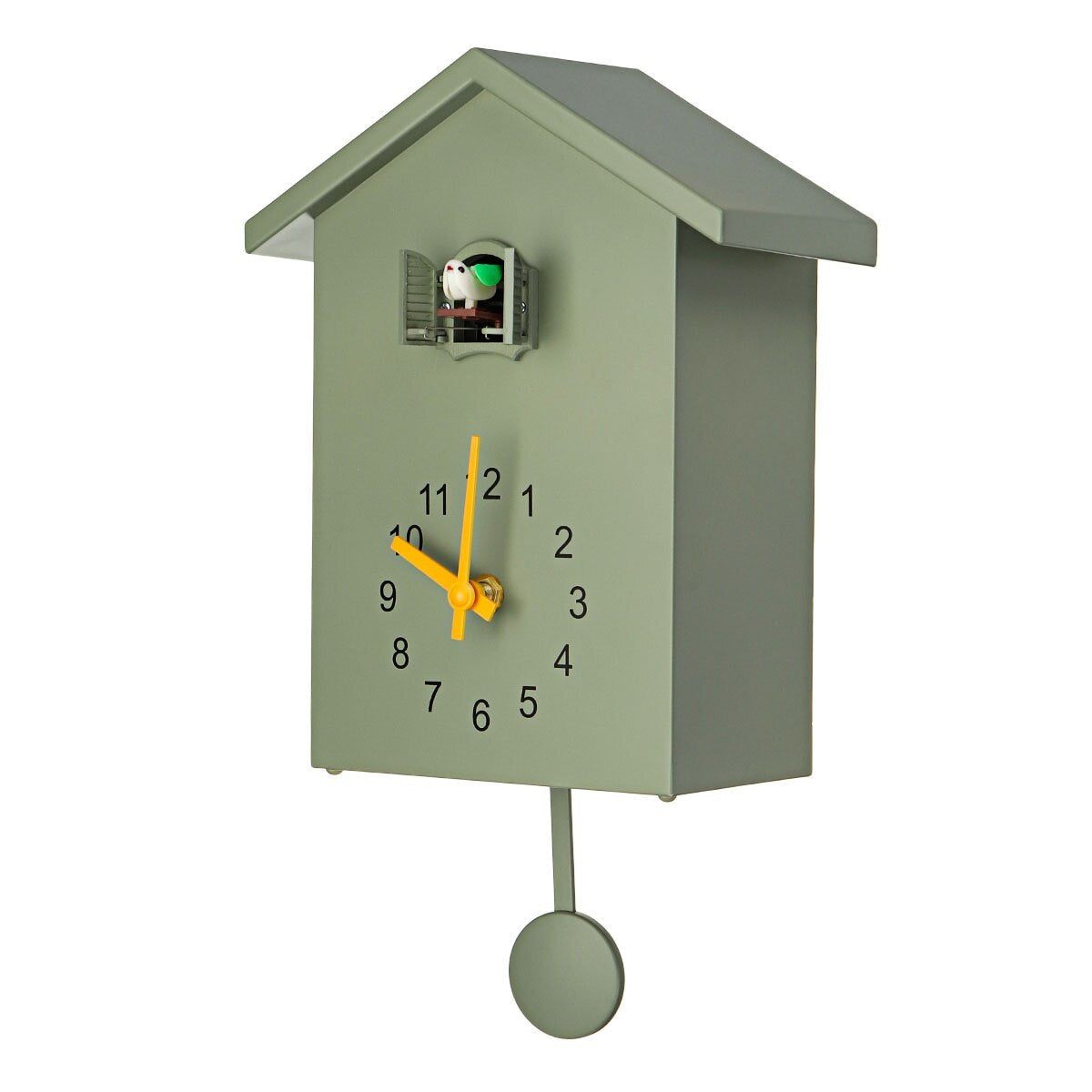 JoyCoo Classic Cuckoo Wall Clock Battery Operated ABS Material Blue White Green 20x25 cm
