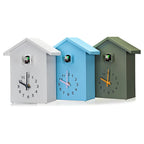 JoyCoo Classic Cuckoo Wall Clock Battery Operated ABS Material Blue White Green 20x25 cm