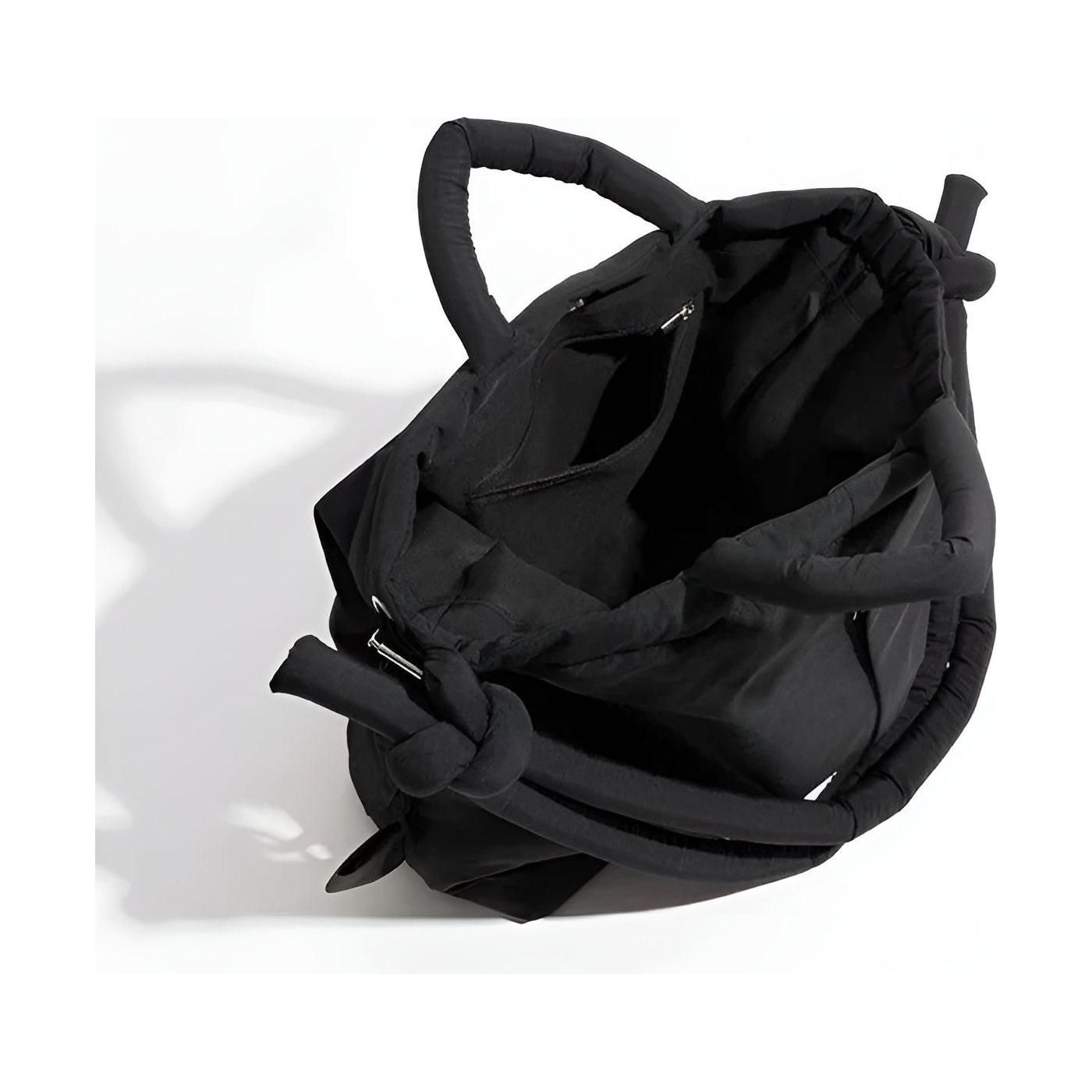 Quilted Puffy Backpack Lightweight Versatile Shoulder Bag Water-Resistant Spacious Design
