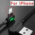 Indestructible Charging Cable Universal USB Rapid Charge Durable Flexible 90-Degree Angle