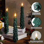 Christmas Tree LED Candle Light Decorative Christmas Music-Style Candle with Warm Glow