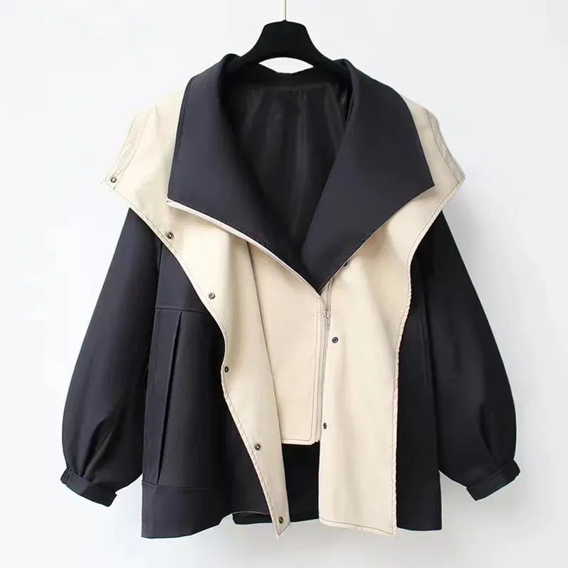 Clara Women's Waterproof 3-in-1 Reversible Windbreaker Jacket Nylon Cotton Blend