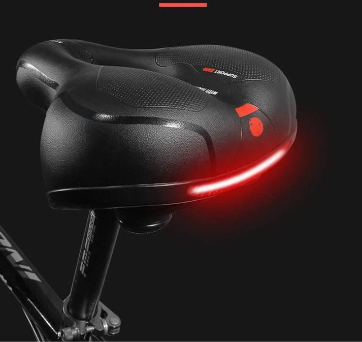 CloudComfort Pro Ergonomic Gel Bike Saddle with Reflector Waterproof Breathable Universal Fit Black