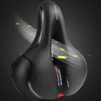CloudComfort Pro Ergonomic Gel Bike Saddle with Reflector Waterproof Breathable Universal Fit Black
