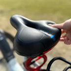 CloudComfort Pro Ergonomic Gel Bike Saddle with Reflector Waterproof Breathable Universal Fit Black
