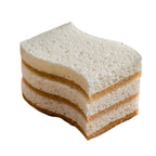 Natural Coconut Fiber Dish Sponge Eco-Friendly Wood Pulp Scrubber Non-Scratch Fast-Drying 4.3x2.7 Inch