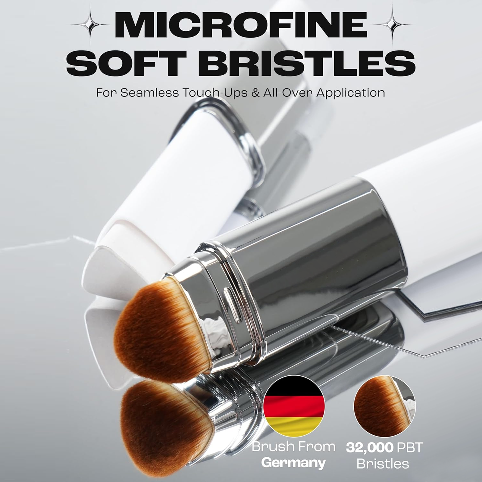 Adaptive Cover Cream Stick Color-Changing Foundation Concealer Highlighter with Hydrating Skincare and Integrated Blending Brush