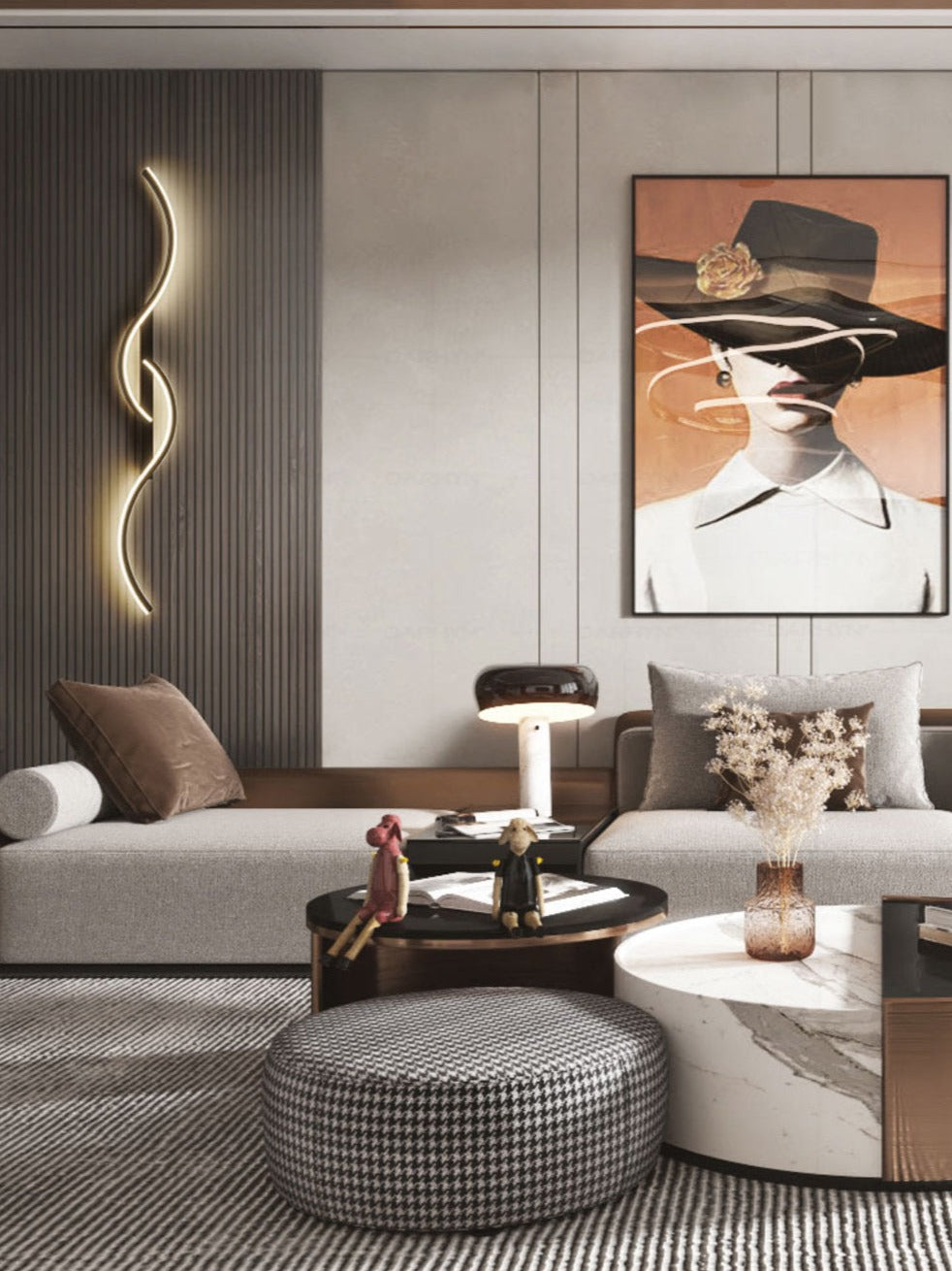 Contemporary LED Wall Sconce Aluminum Iron Metal Minimalist Design Warm Neutral Cold Light