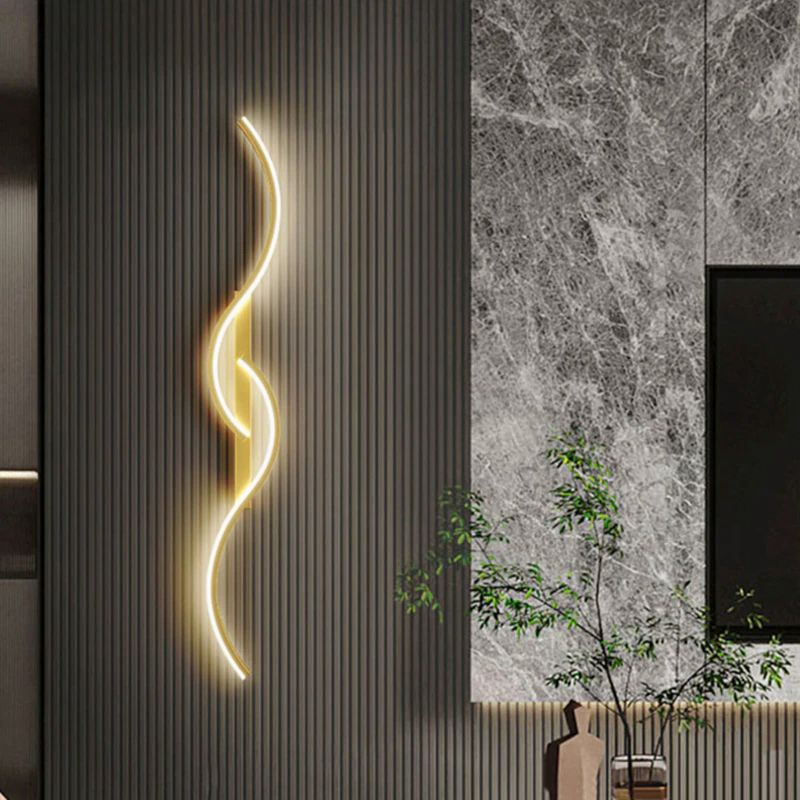 Contemporary LED Wall Sconce Aluminum Iron Metal Minimalist Design Warm Neutral Cold Light