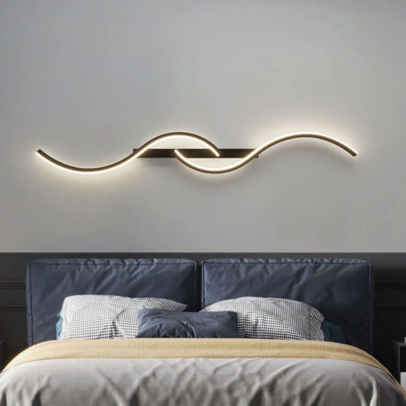 Contemporary LED Wall Sconce Aluminum Iron Metal Minimalist Design Warm Neutral Cold Light