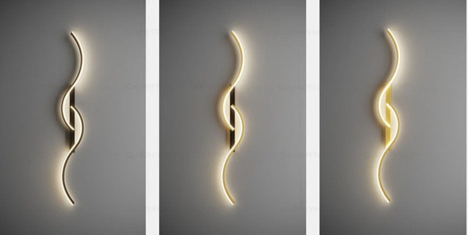 Contemporary LED Wall Sconce Aluminum Iron Metal Minimalist Design Warm Neutral Cold Light