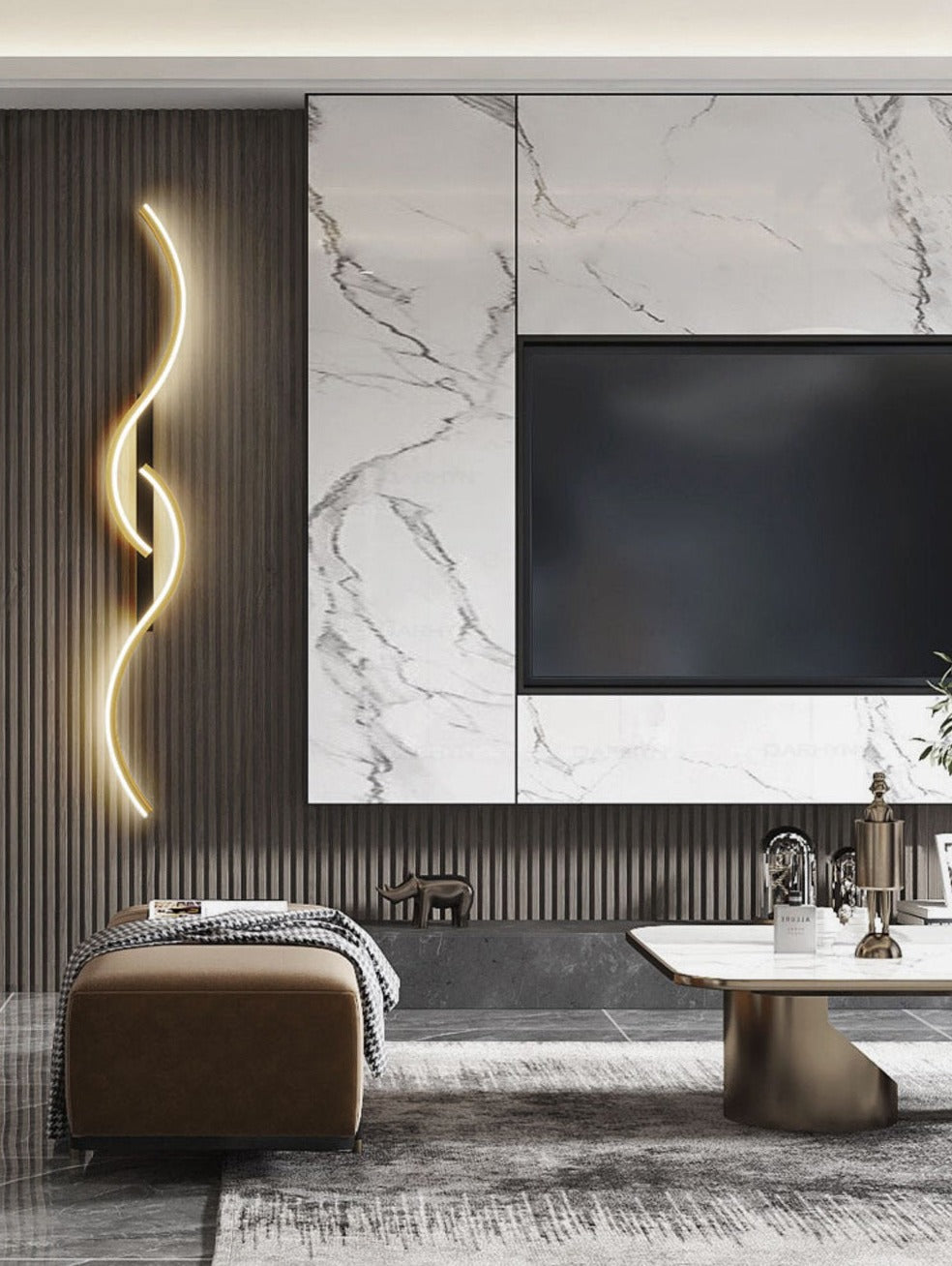 Contemporary LED Wall Sconce Aluminum Iron Metal Minimalist Design Warm Neutral Cold Light