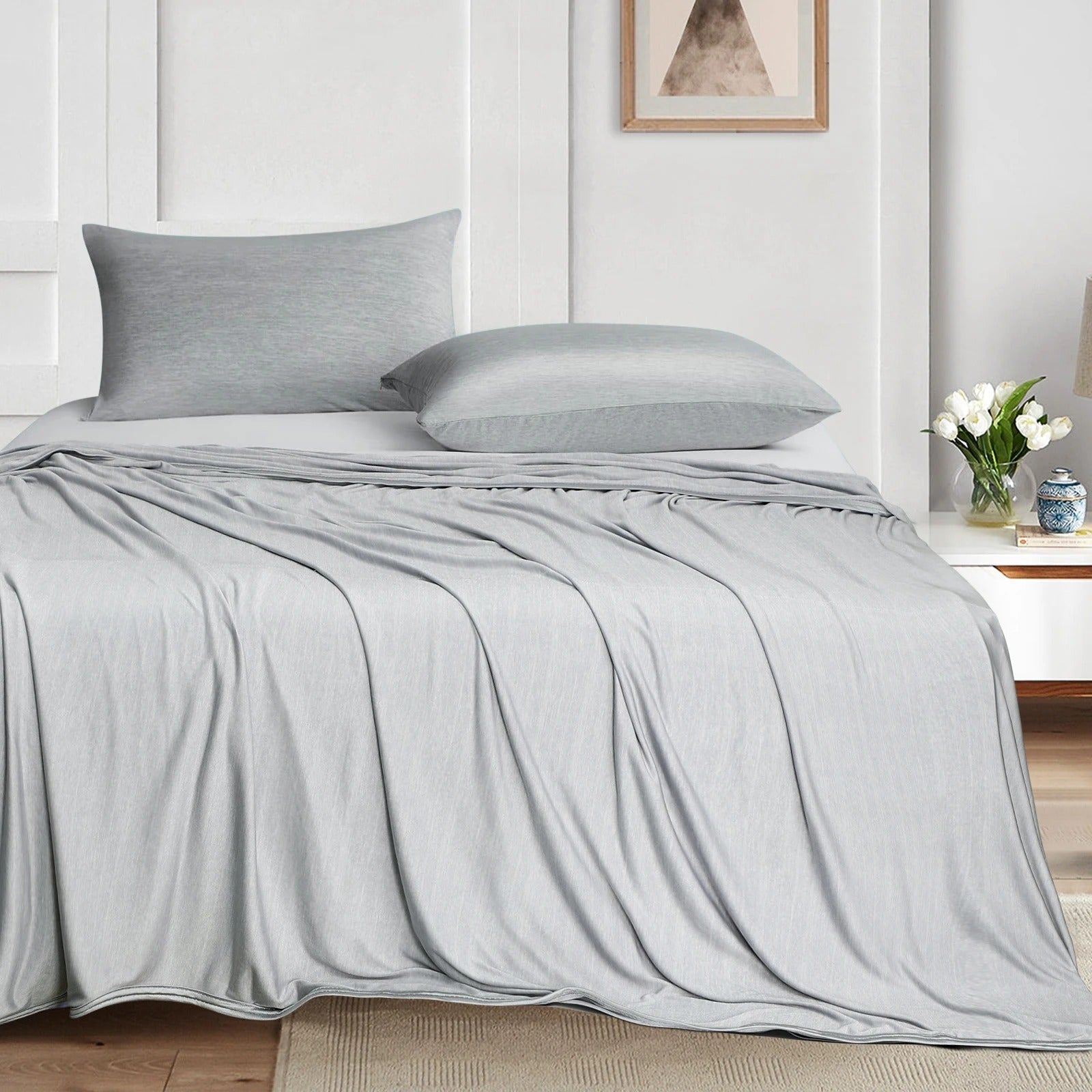 Cooling Blanket Lightweight Breathable Polyester Double-Sided Cooling Blanket for Warm Nights