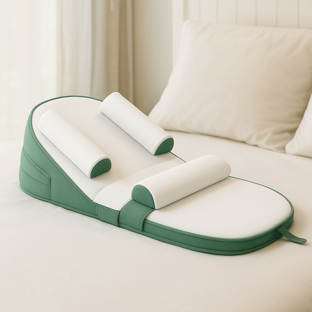 CozyCradle Newborn Side Sleeper Pillow with Anti-Reflux Incline Hypoallergenic Foam