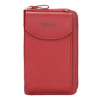 Crossbody Handbag Synthetic Leather Spacious Zip Pockets Elegant Fashionable Everyday Bag
