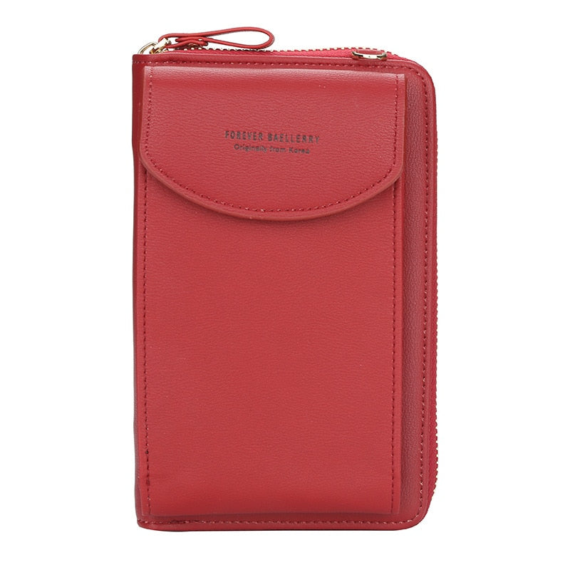 Crossbody Handbag Synthetic Leather Spacious Zip Pockets Elegant Fashionable Everyday Bag