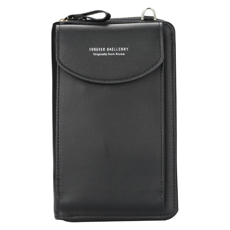 Crossbody Handbag Synthetic Leather Spacious Zip Pockets Elegant Fashionable Everyday Bag