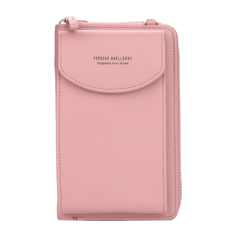 Crossbody Handbag Synthetic Leather Spacious Zip Pockets Elegant Fashionable Everyday Bag