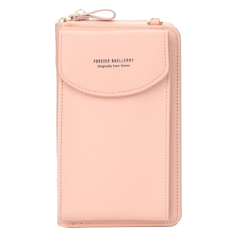 Crossbody Handbag Synthetic Leather Spacious Zip Pockets Elegant Fashionable Everyday Bag