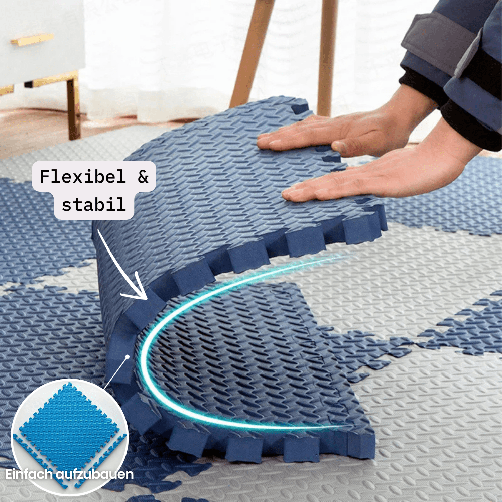 Cushioplay Baby Play Mat 12-Piece Soft Foam Puzzle Mat 120x90 cm Non-Toxic Safe Crawling Mat