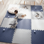 Cushioplay Baby Play Mat 12-Piece Soft Foam Puzzle Mat 120x90 cm Non-Toxic Safe Crawling Mat
