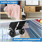 Foldable 40L Shopping Trolley Cart with Removable Bag and Cooling Compartment Black