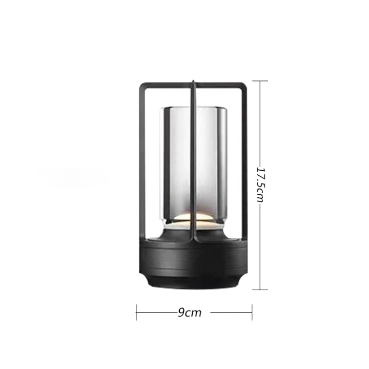 Cordless Aluminum Table Lamp Rechargeable Waterproof Dimmable Touch Sensor Desk Light 11 Inch