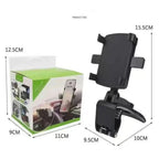 Universal Rotatable Phone Holder for Car Dashboard Adjustable Hands-Free Navigation Mount Black