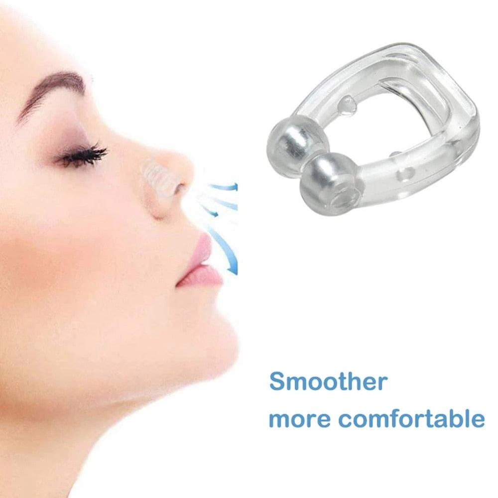 Davy Magnetic Anti-Snore Nasal Stoppers 4-Pack Silicone Comfortable Reusable Snoring Aid