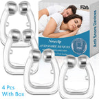 Davy Magnetic Anti-Snore Nasal Stoppers 4-Pack Silicone Comfortable Reusable Snoring Aid