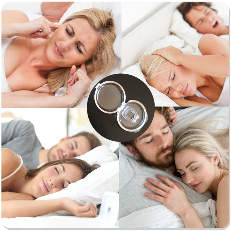 Davy Magnetic Anti-Snore Nasal Stoppers 4-Pack Silicone Comfortable Reusable Snoring Aid