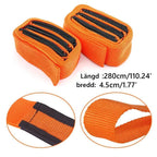 Adjustable Furniture Moving Straps 2-Pack 2.7m Nylon Lifting Straps Orange