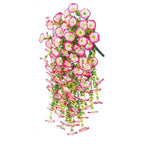 Artificial Morning Glory Vine Garland UV-Resistant Plastic Hanging Floral Decor for Indoor Home and Event Use