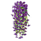 Artificial Morning Glory Vine Garland UV-Resistant Plastic Hanging Floral Decor for Indoor Home and Event Use