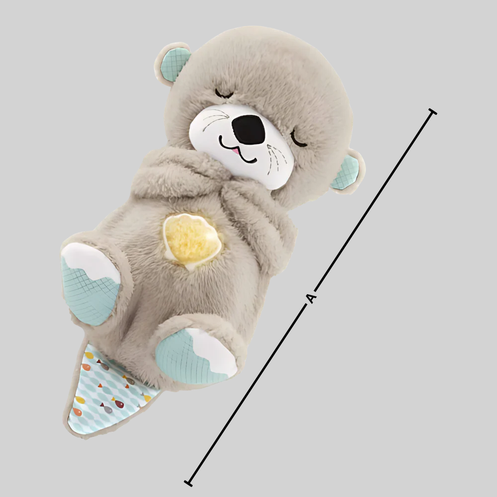 Baby Otter Plush Toy with Soothing Sound and Light, Soft Huggable Sleep Aid, 30 cm