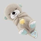 Baby Otter Plush Toy with Soothing Sound and Light, Soft Huggable Sleep Aid, 30 cm