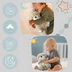 Baby Otter Plush Toy with Soothing Sound and Light, Soft Huggable Sleep Aid, 30 cm