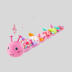 Baby Sensory Caterpillar Rattle Toy Soft Plush Noisemaker Colorful Infant Grasping Toy